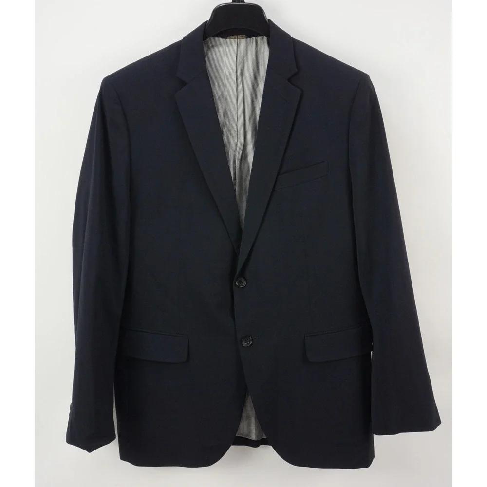 Banana Republic Lanificio Cerruti Dal 1881 Navy Blue Wool Suit Jacket Men's 42R